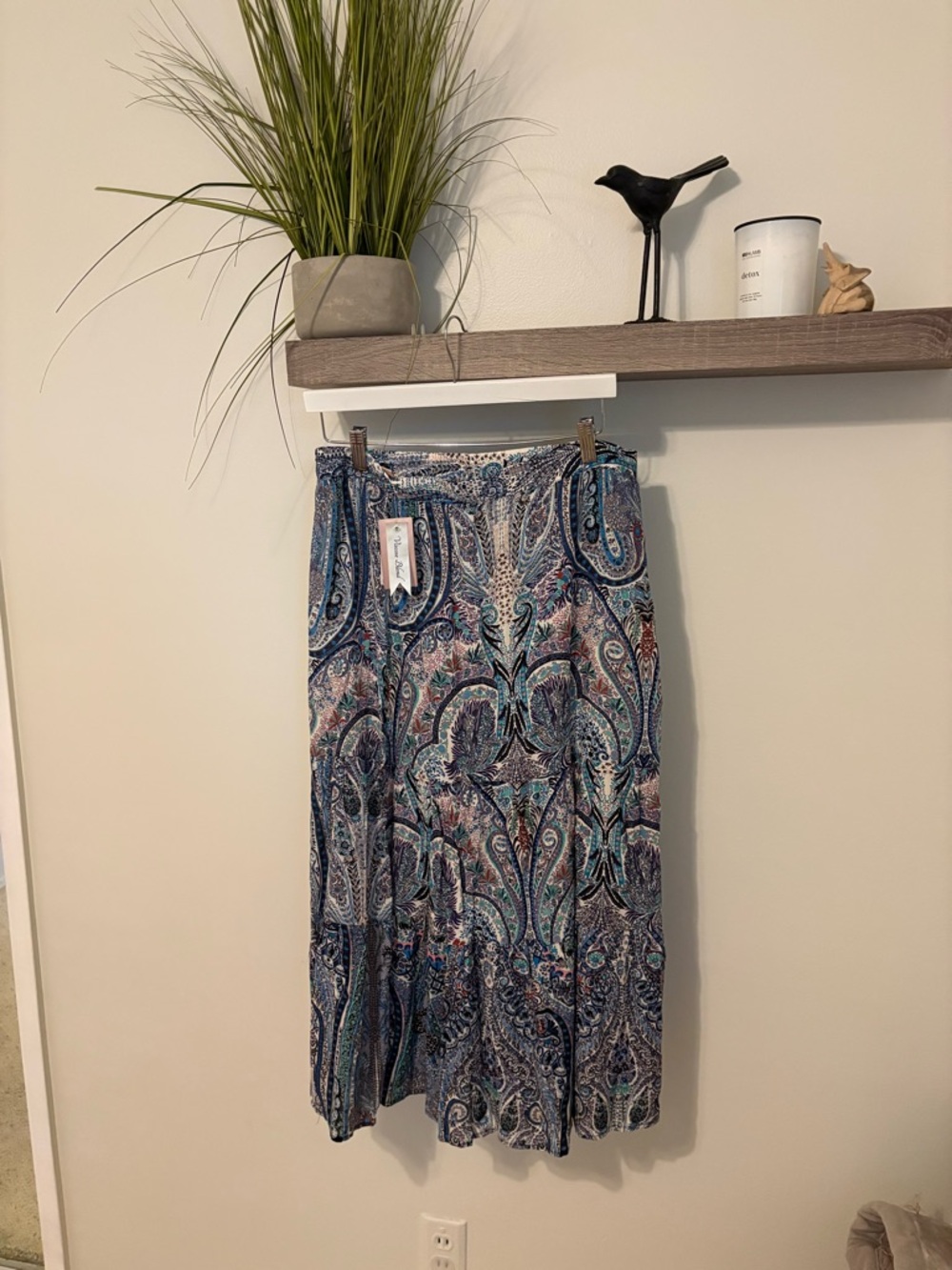 Philosophy nwt Viscose Paisley Print Blue Maxi Skirt - Women